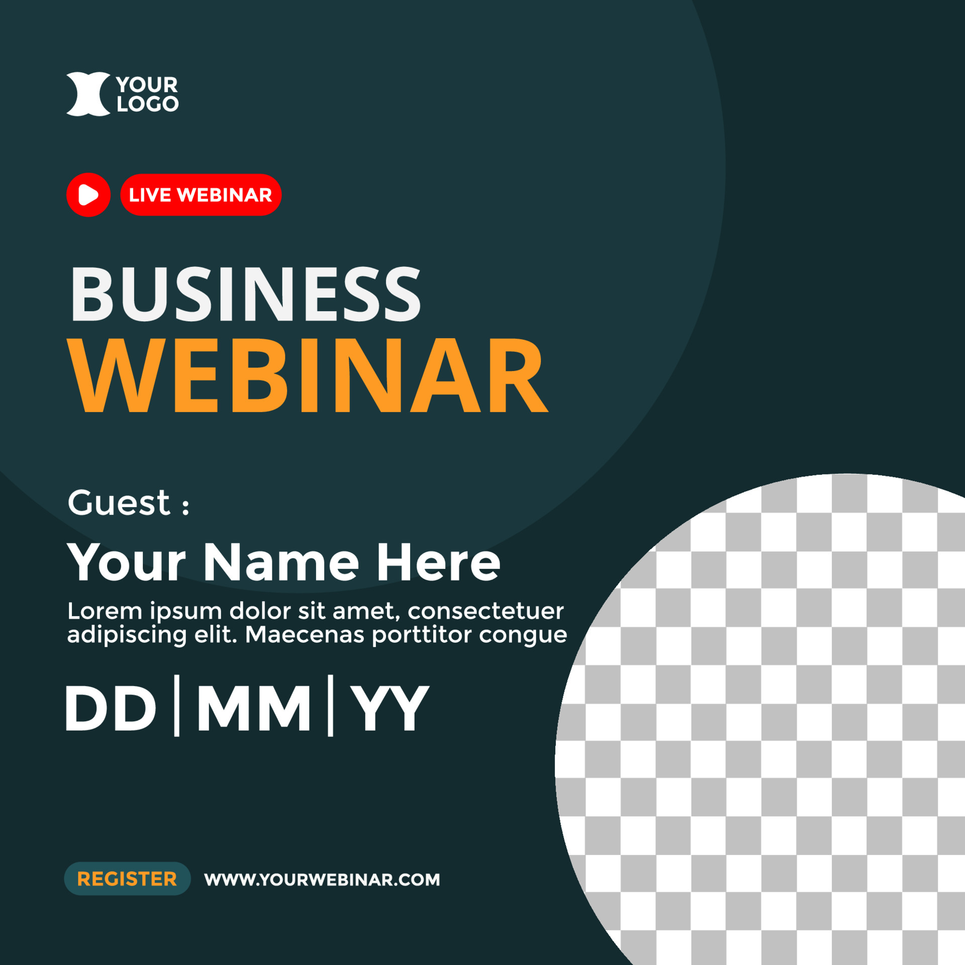 Webinar Poster Design for Social Media. Webinar Event Poster 5354692