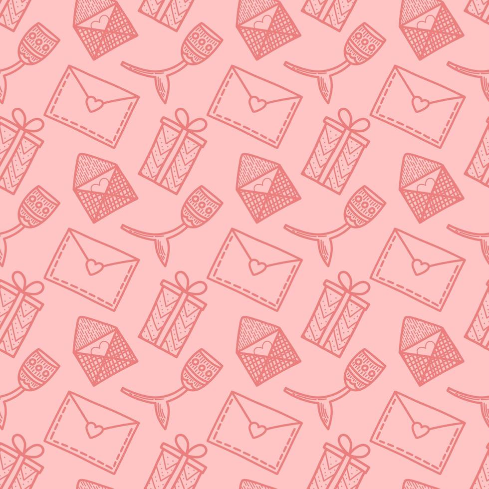 Vector seamless pattern with hearts