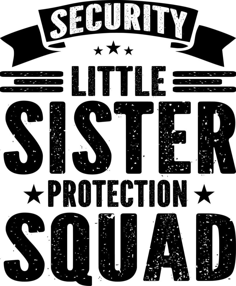 Security little sister protection squad vector