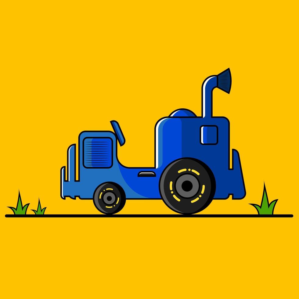 A paddy tractor ready for use vector