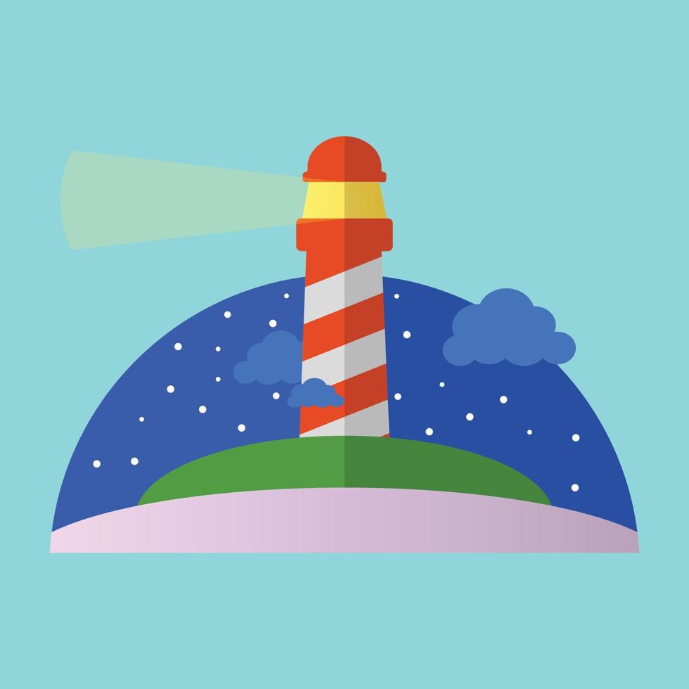 Vector Lighthouse Illustration or Logo