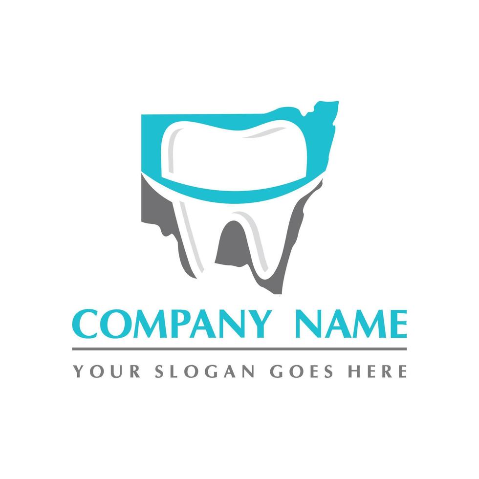 new south wales map and teeth dental care symbol logo vector