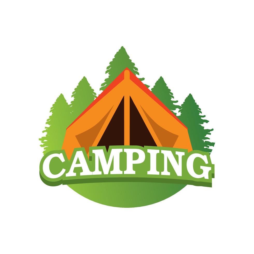 vector de camping, vector de logotipo de aventura