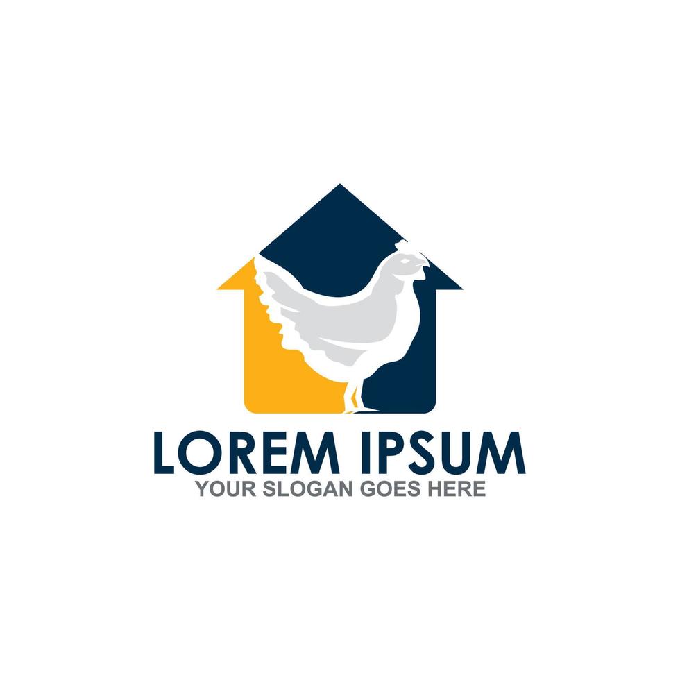 chicken house vector , farm logo