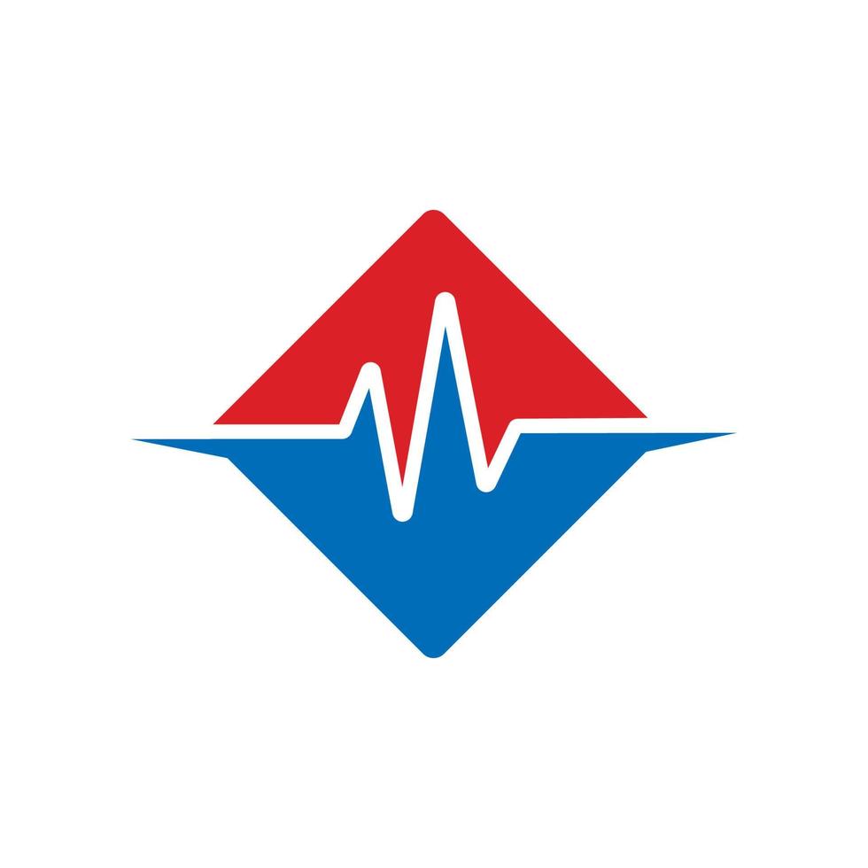 vector de cardiología, vector de logotipo médico