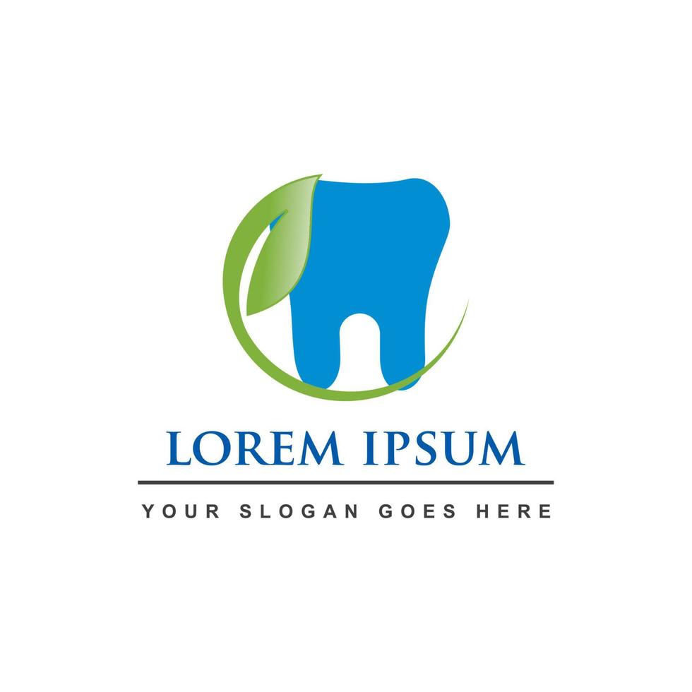 logotipo de naturaleza dental, logotipo de cuidado dental vector