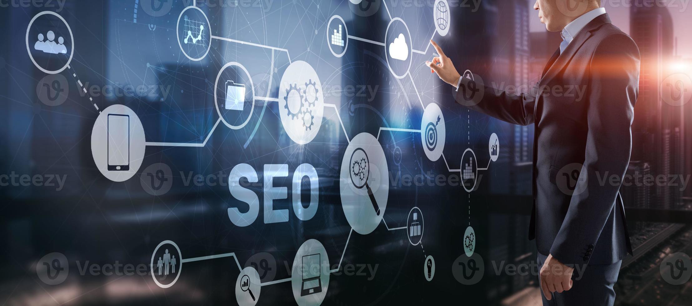 SEO. Search Engine Optimization. Information Internet Concept photo