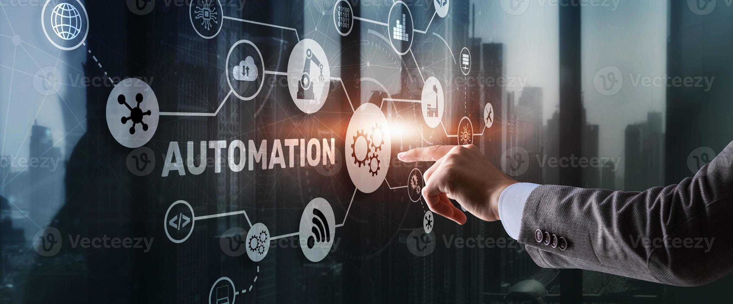 innovación del concepto de automatización. soluciones de mejora de la productividad para su negocio foto