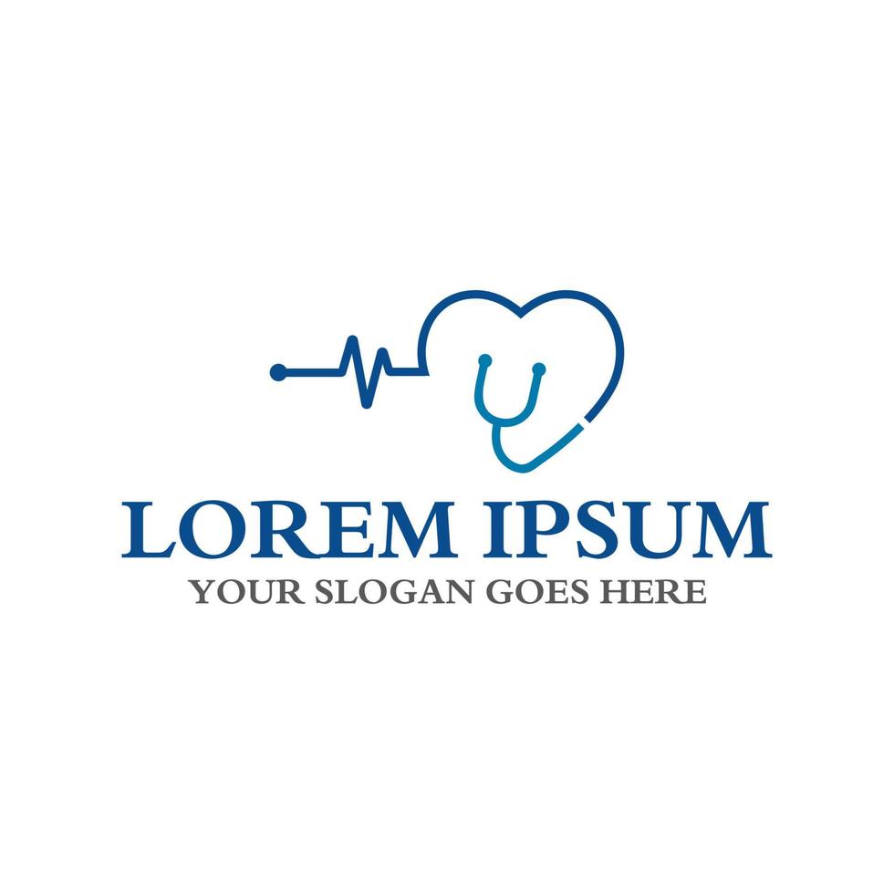 logotipo de cardiograma, vector de logotipo médico