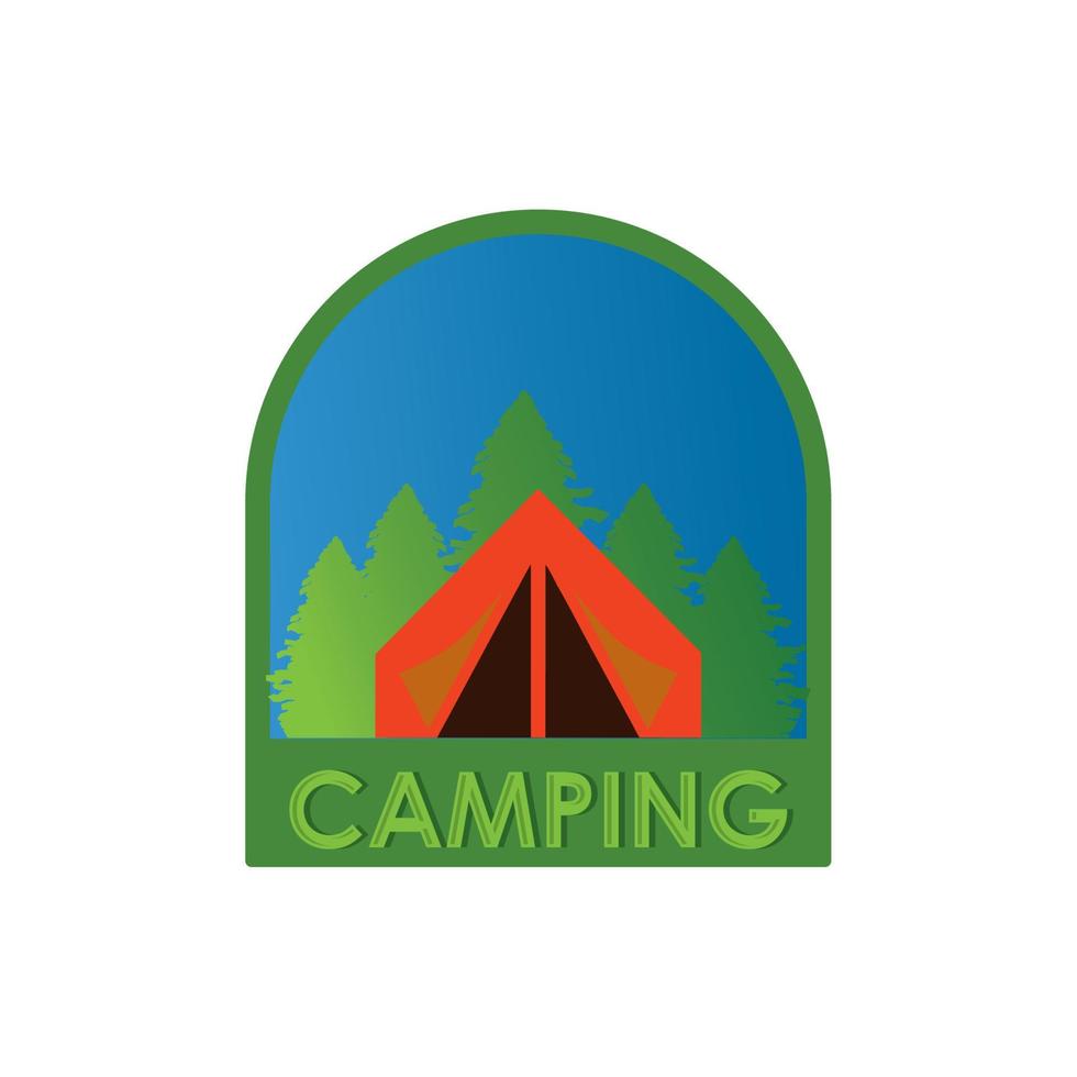 vector de camping, vector de logotipo de aventura