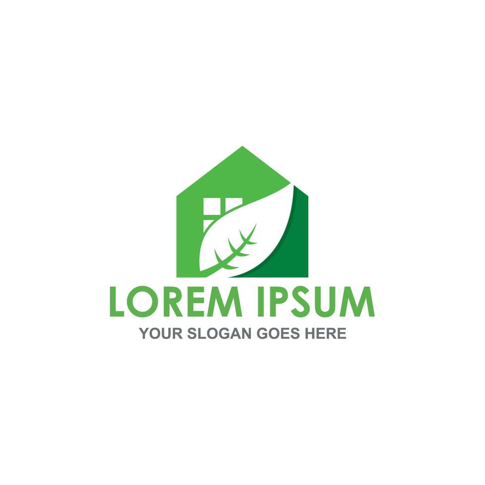 green house vector , nature home logo