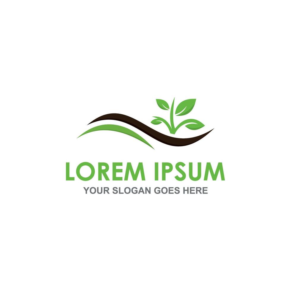 green leaf logo vector image