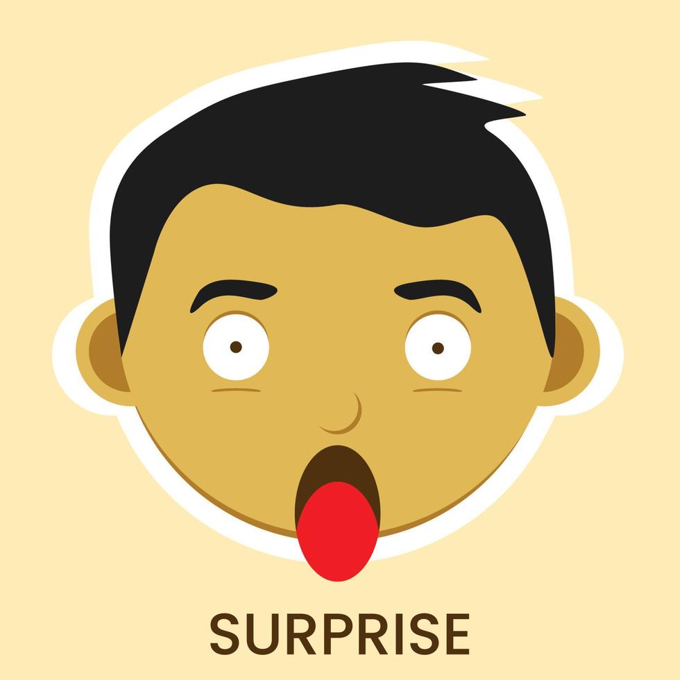 diseño de emoticonos sorpresa vector