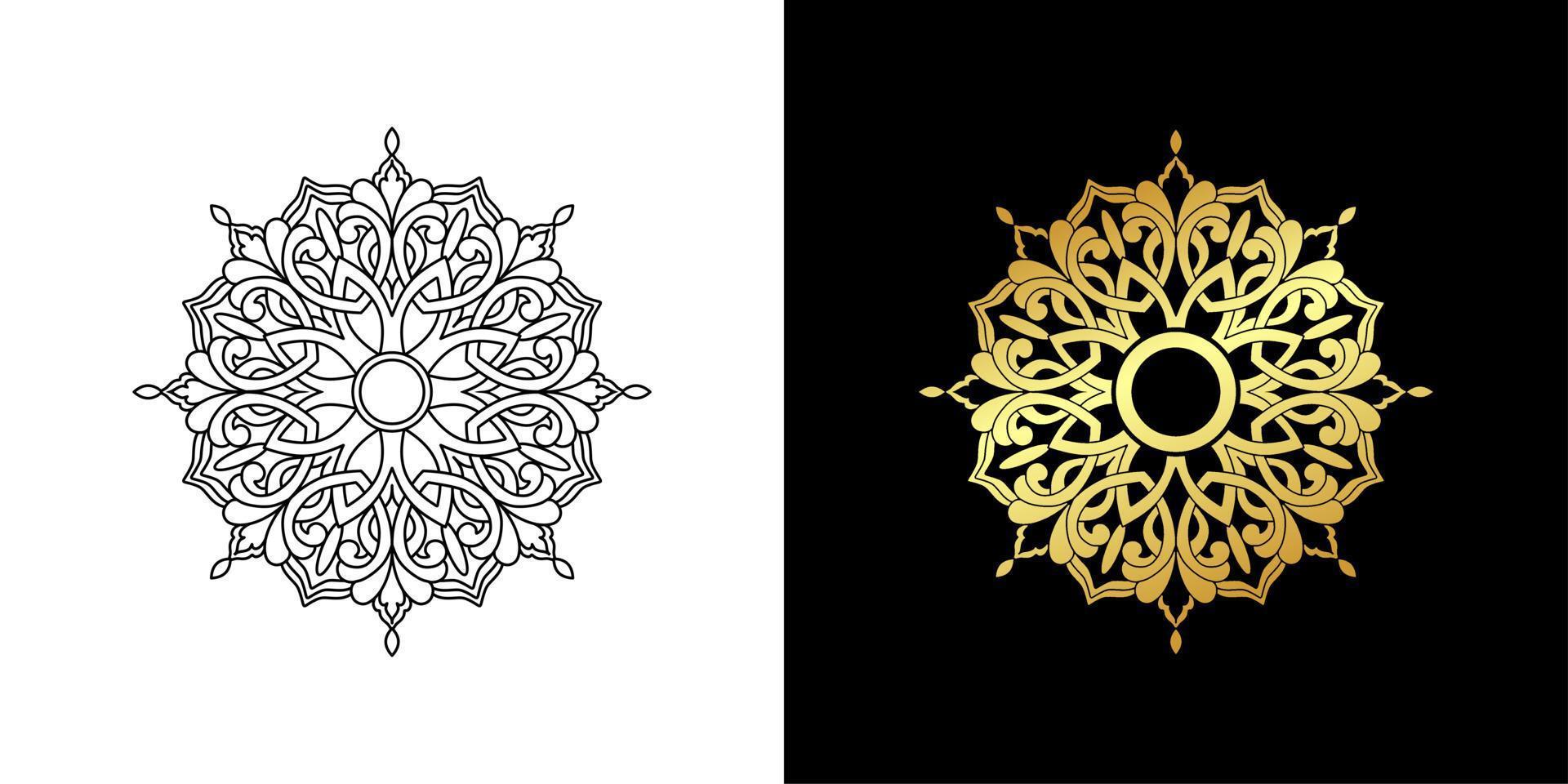 Golden Mandala. Vintage decorative elements. Oriental pattern, vector illustration. Islam, Arabic, Indian, moroccan,spain, turkish, pakistan, chinese, mystic, ottoman motifs. Coloring book