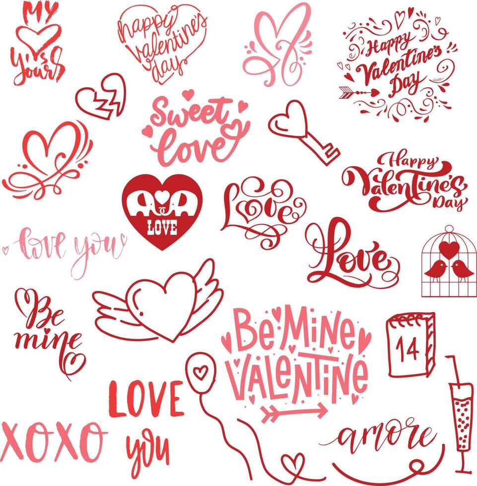 love valentine sticker icons vectors