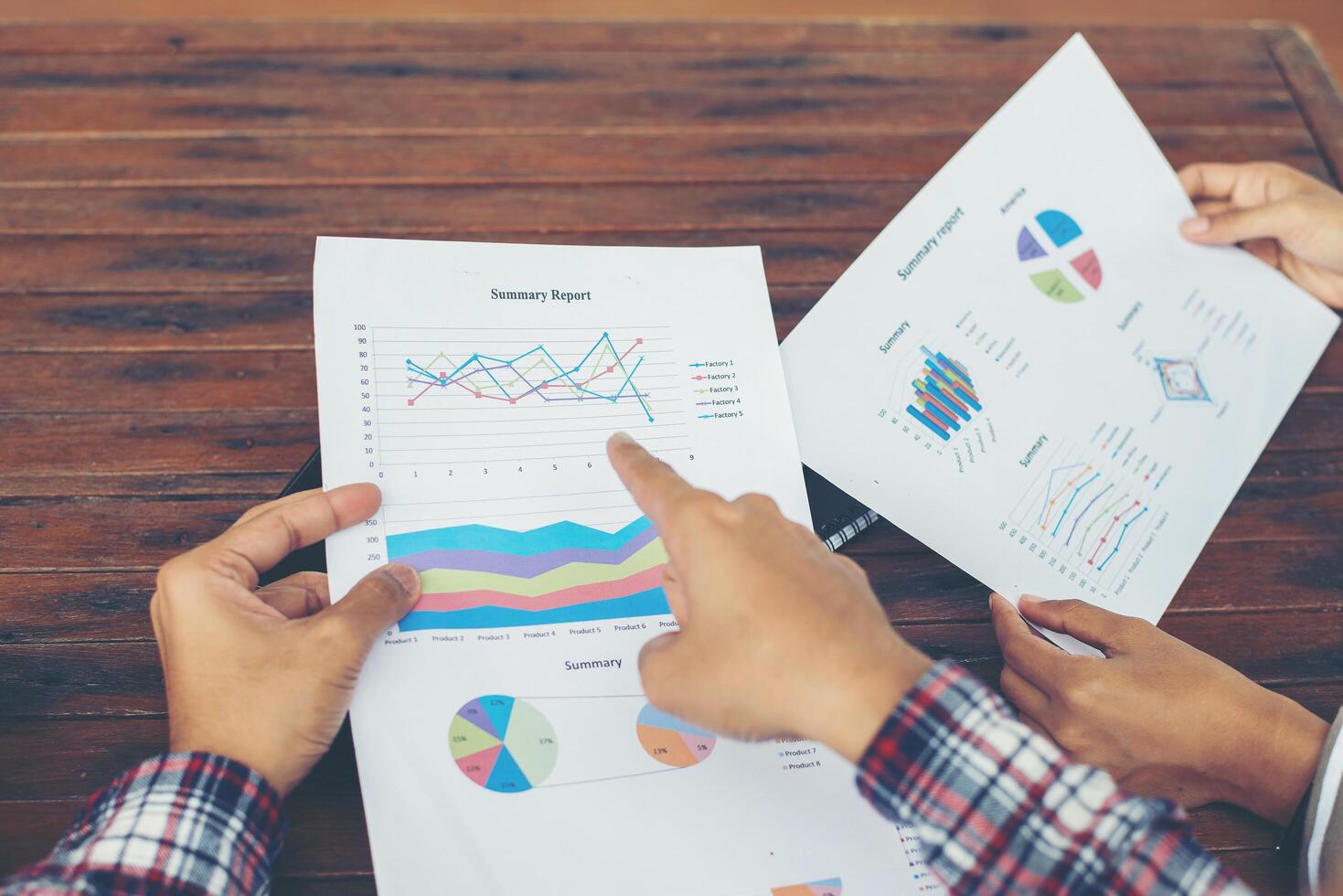 Corporate Business Planning with business chart Teamwork Concept. photo
