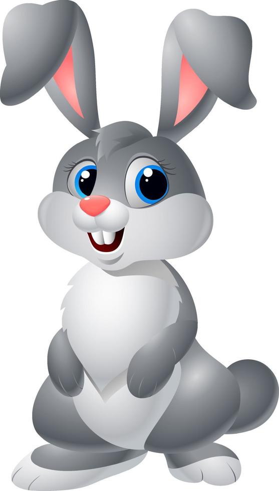 Funny cartoon rabbit vector