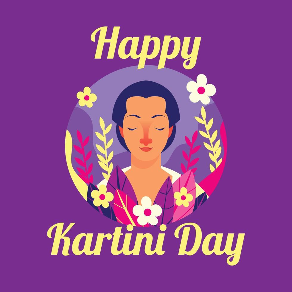 Raden Ajeng Kartini Potrait vector