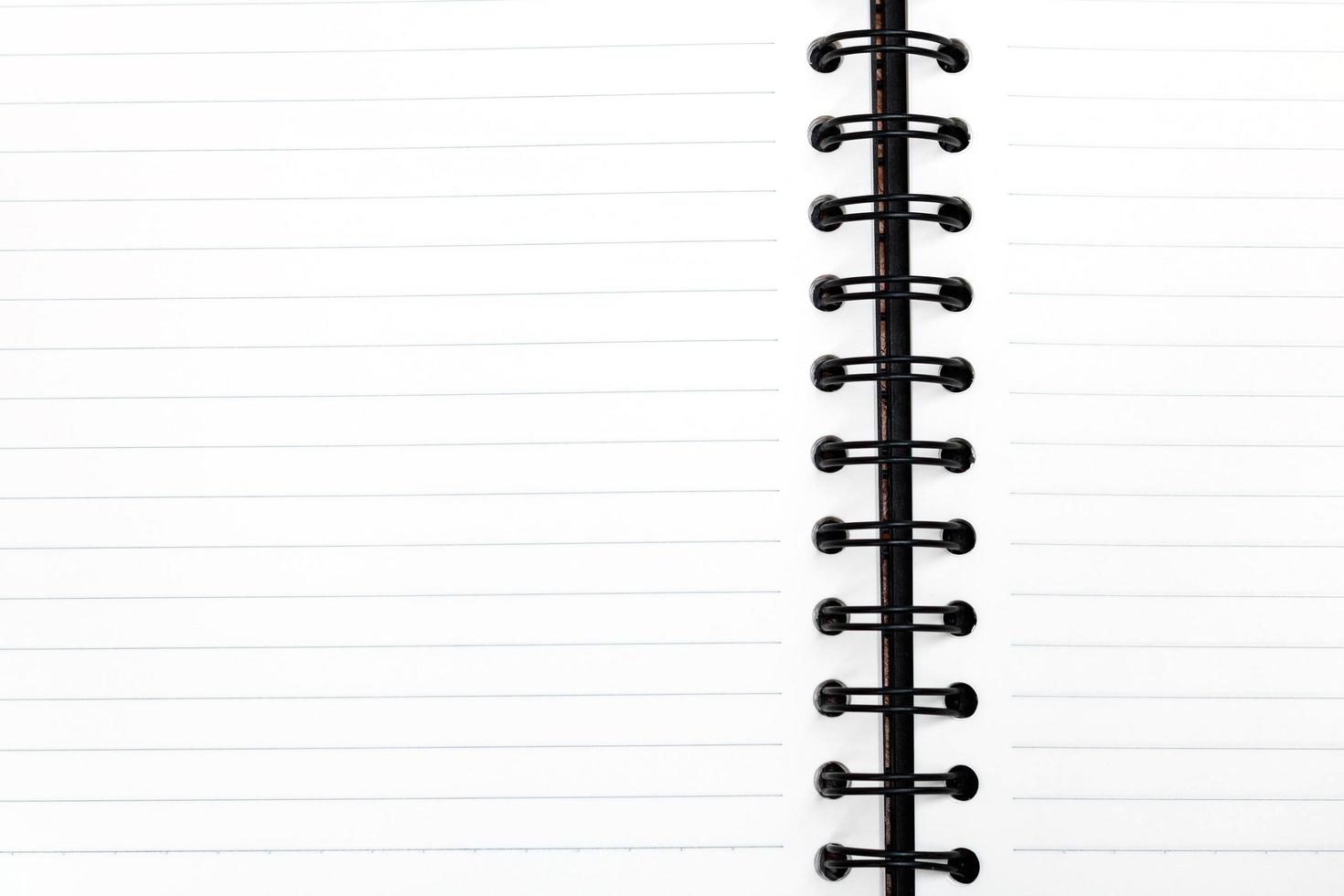Blank notebook with white page photo