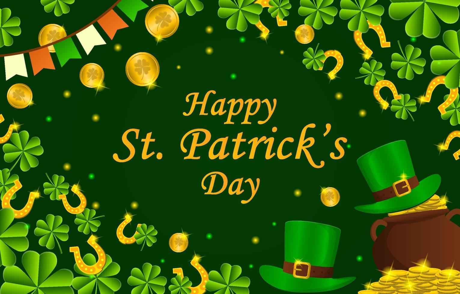 St Patrick's Day Hat Background vector