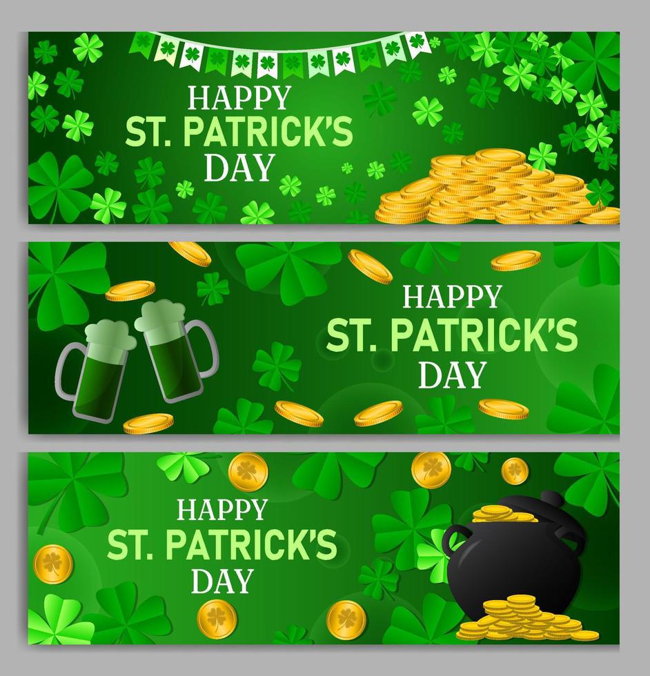 St. Patrick's Day Shamrock Banner vector