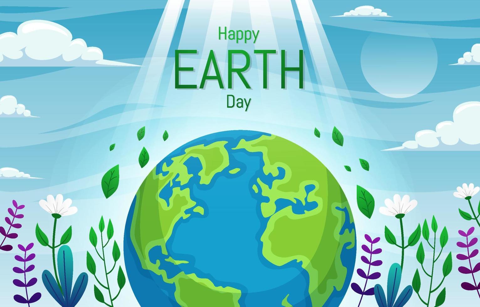 Happy Earth Day Background vector