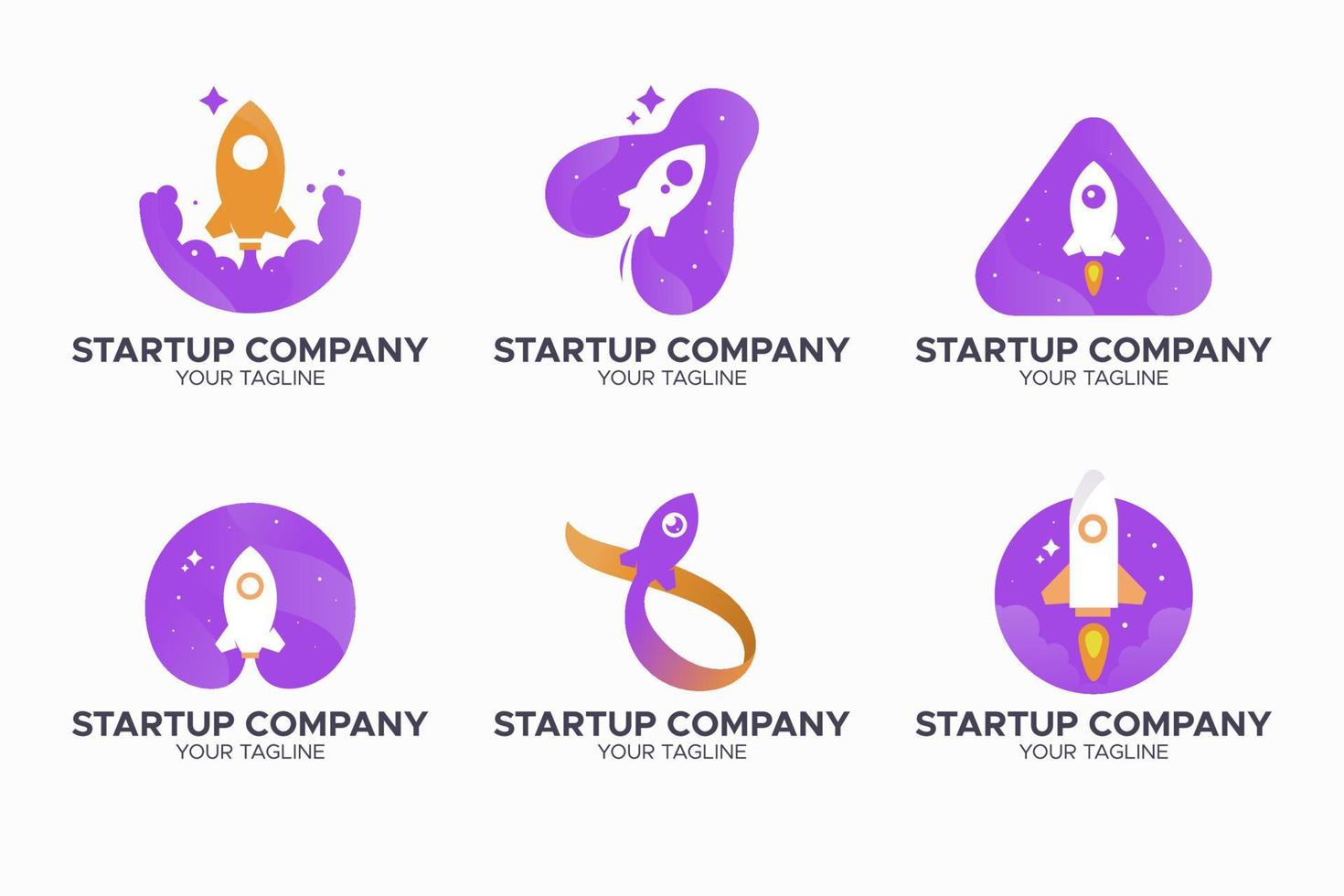 Rocket Startup Company Logo vector