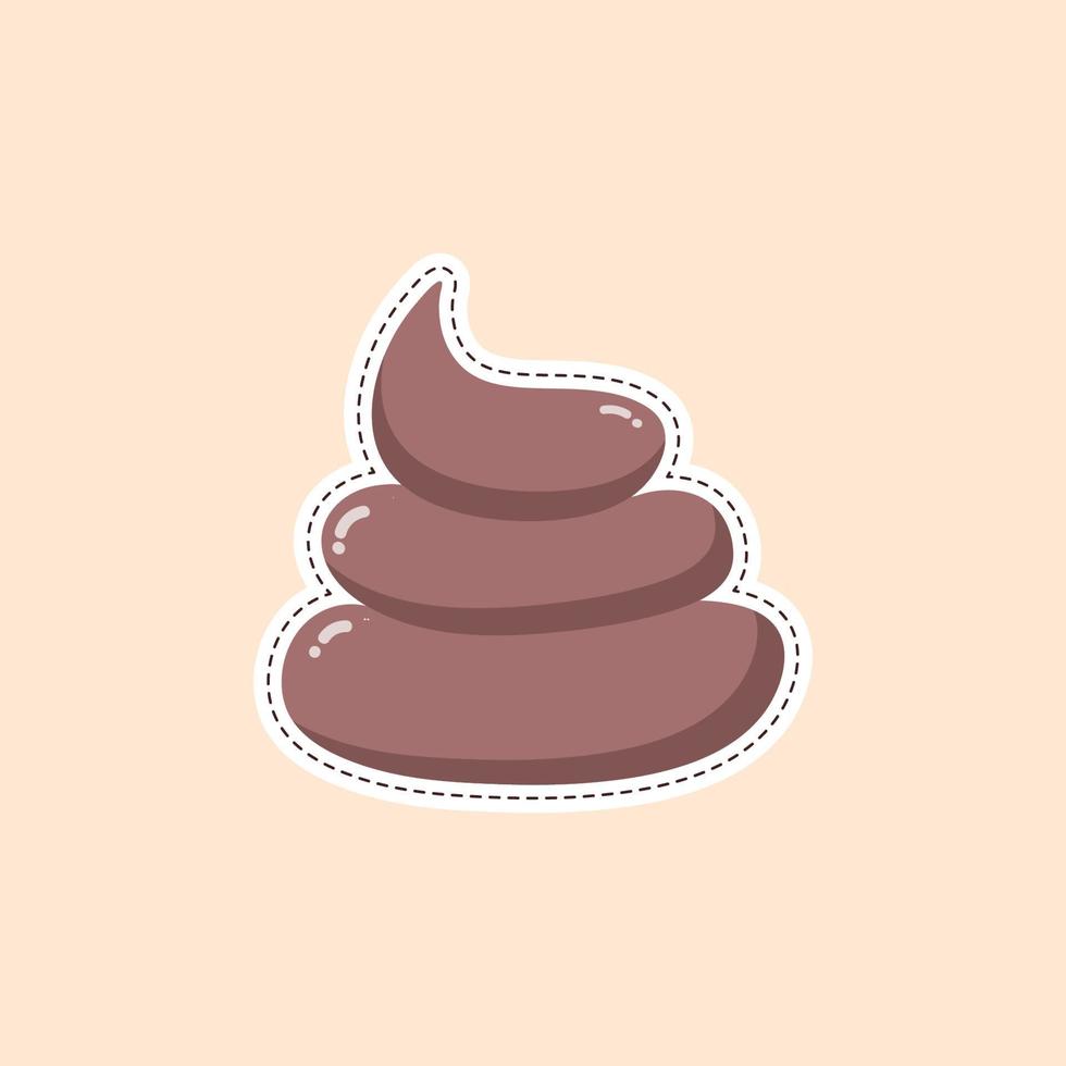 poop sticker illustration vector