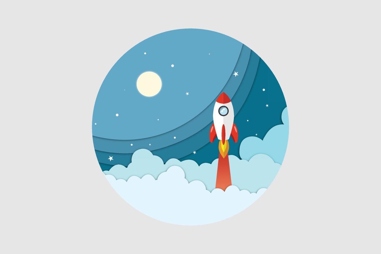 Paper cut Illustration vector
