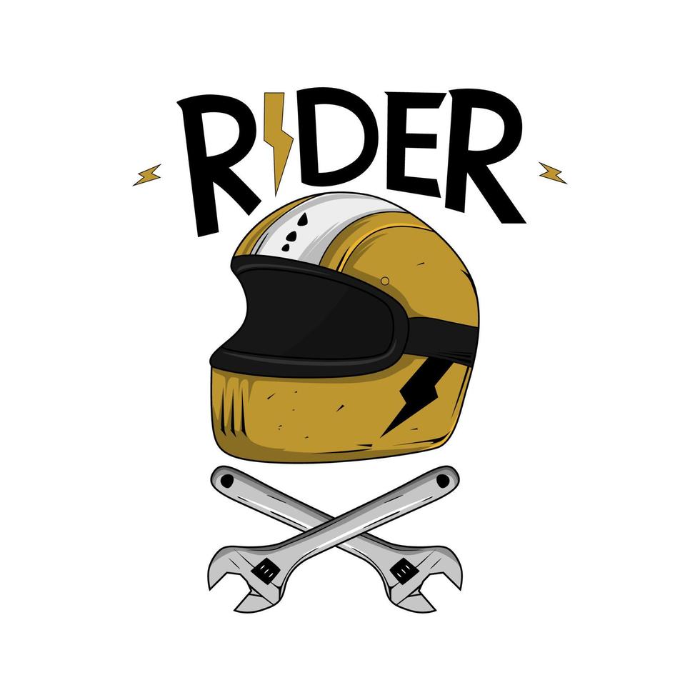 ilustración de motocicleta para diseño de camiseta vector