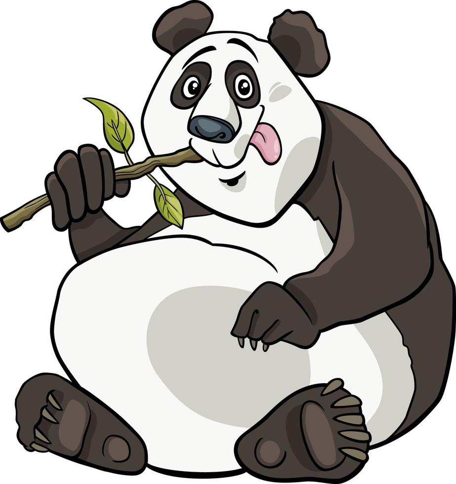 cartoon giant panda animal character vector