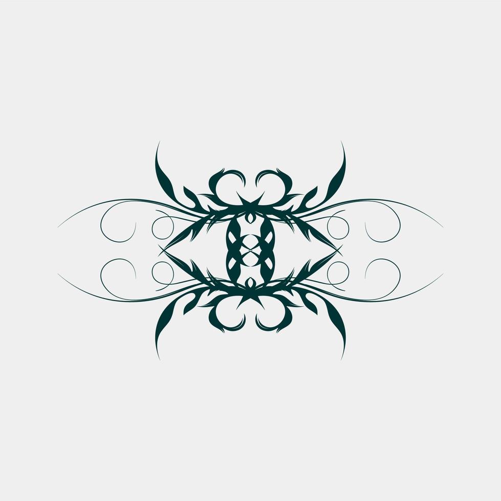 vector illustration of beautiful symmetrical plant ornaments for wall decoration or wedding decoration