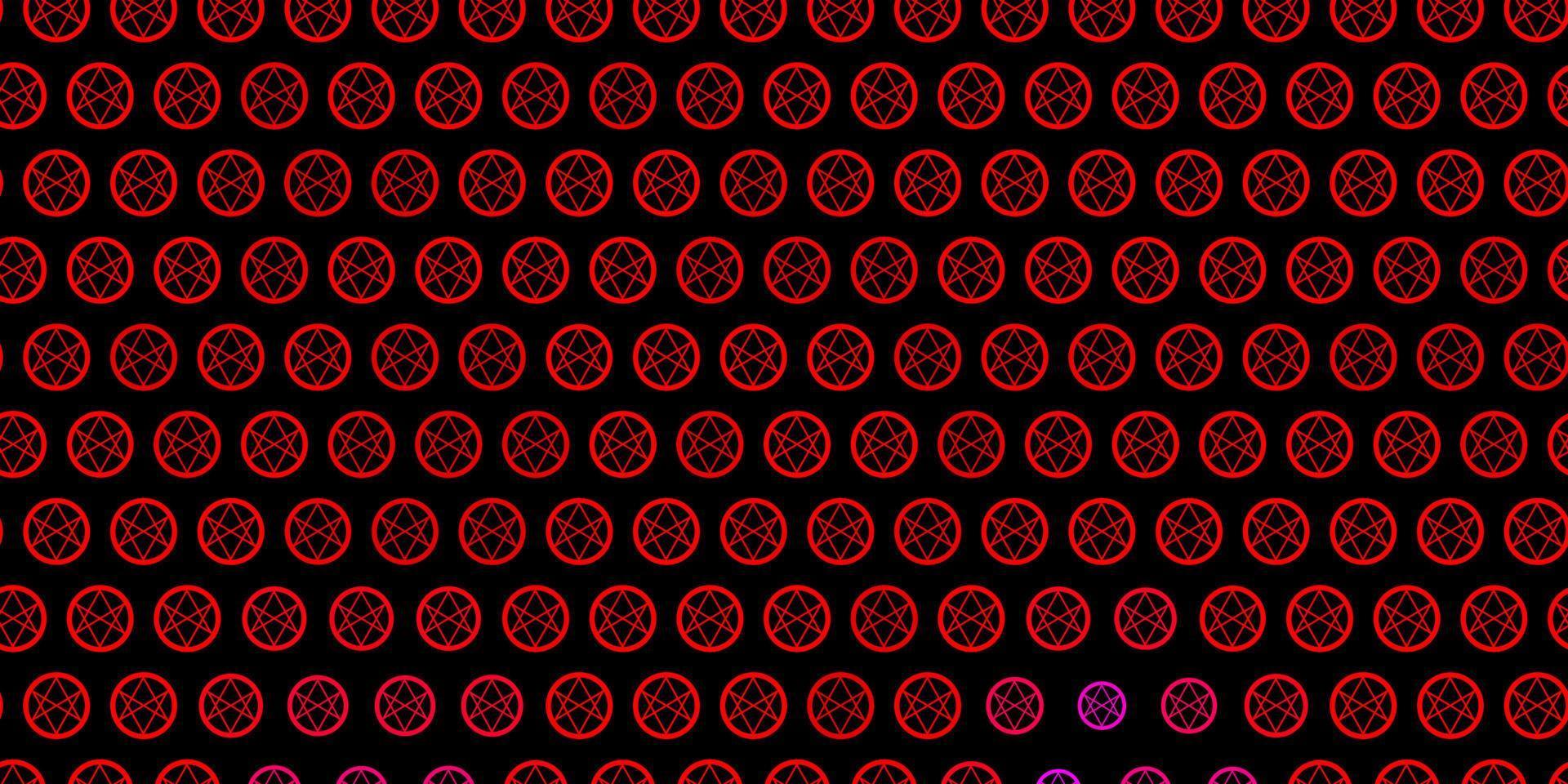 Fondo de vector de color rosa oscuro, rojo con símbolos ocultos.