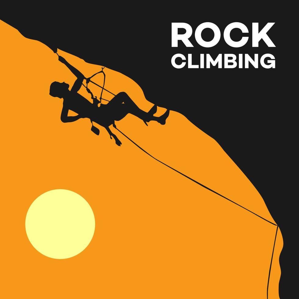 ilustración de escalador de roca vectorial vector