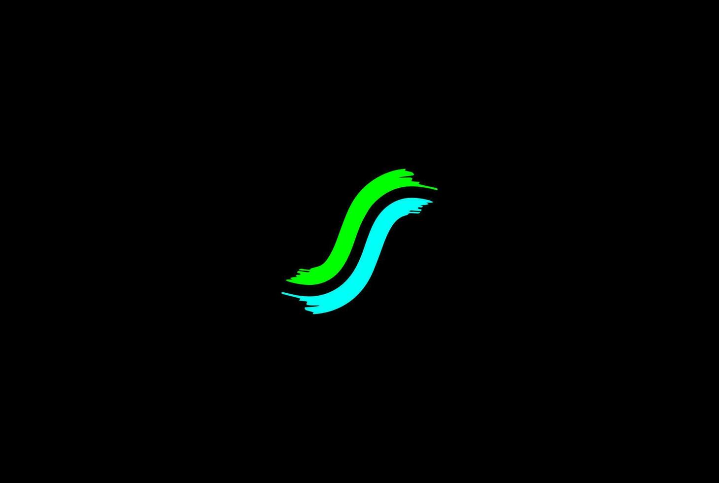 Simple Minimalist Initial Letter S Paint Road Logo Design Vector
