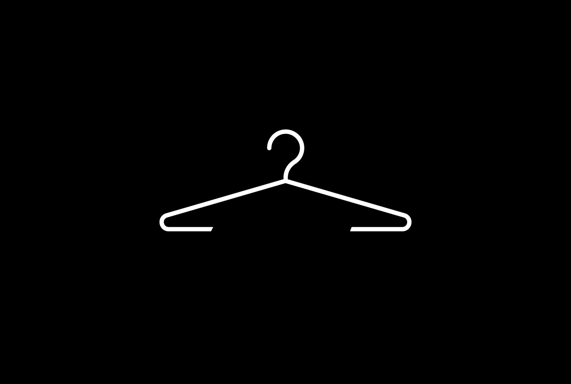 Simple Minimalist Hanger for Shirt Clothing Apparel Logo Design Vector