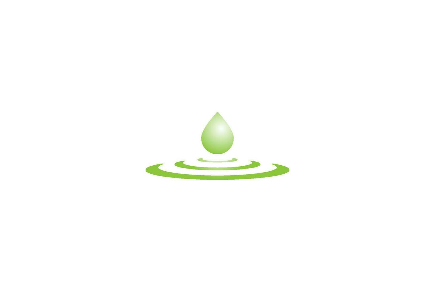 Pure Water Aqua Liquid Oil Drop Logo Design Vector