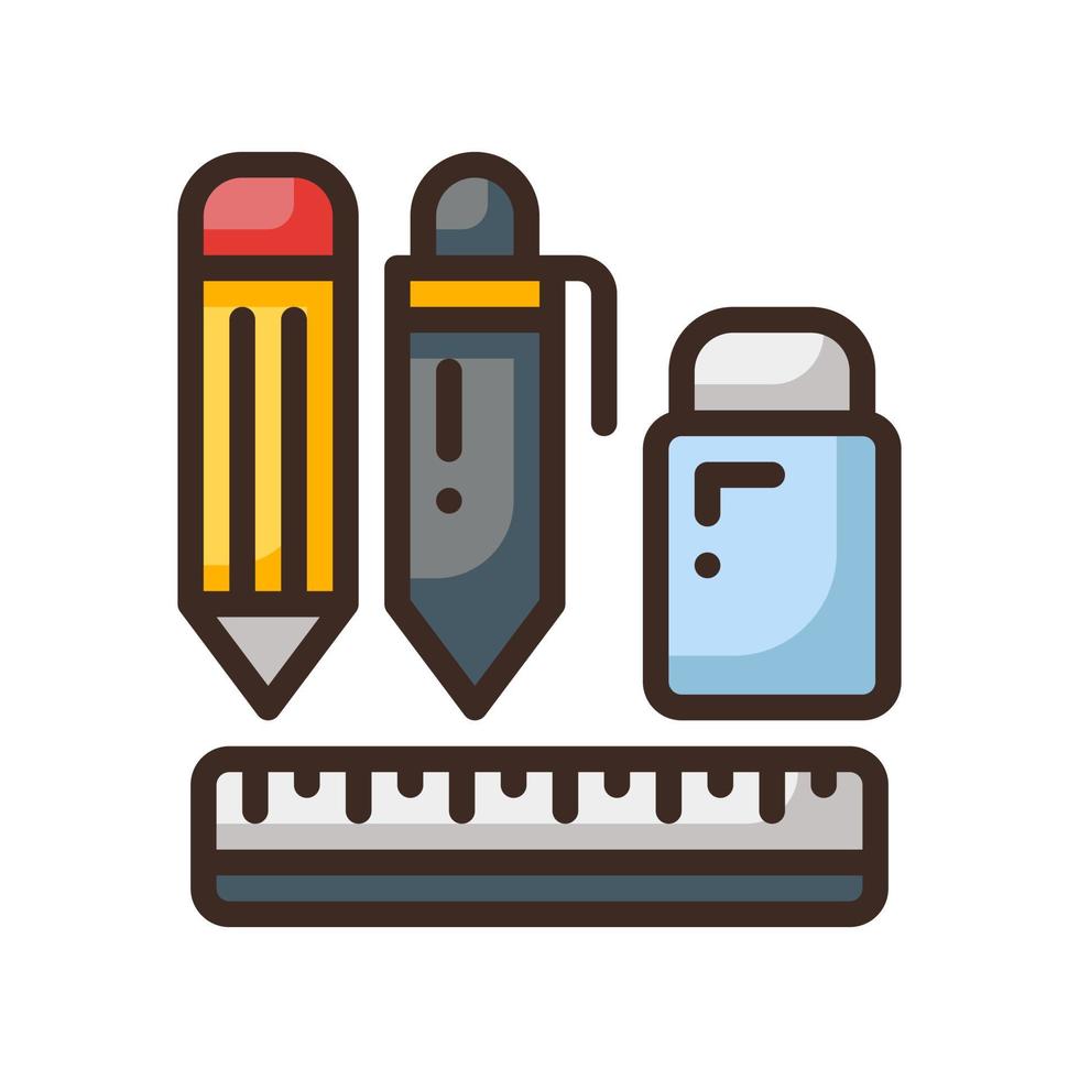 stationery filled line style icon. vector illustration for graphic design, website, app