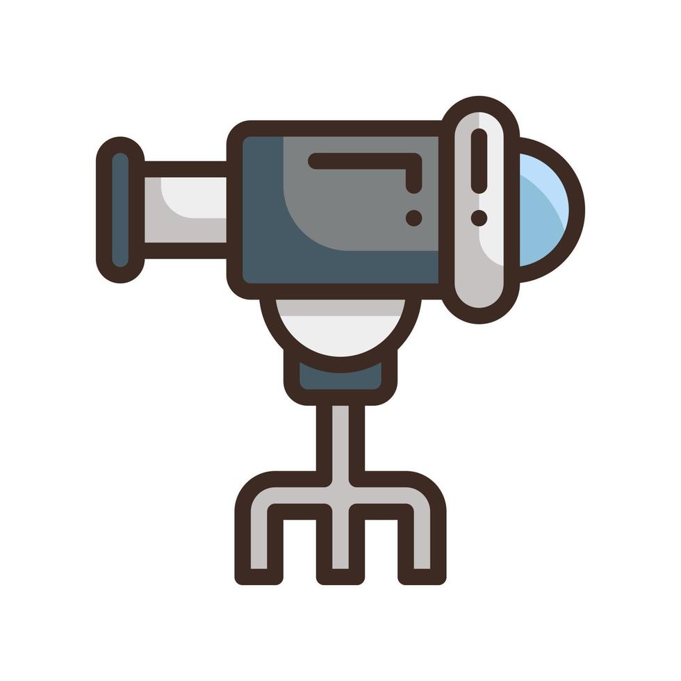 telescope filled line style icon. vector illustration for graphic design, website, app