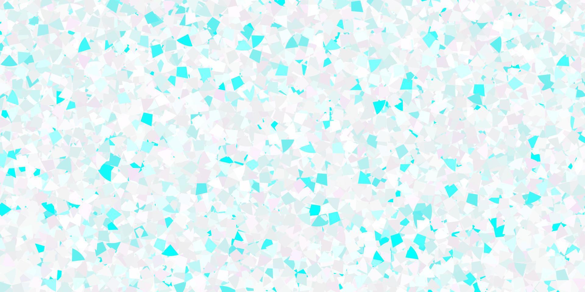 Light blue, green vector background with triangles.