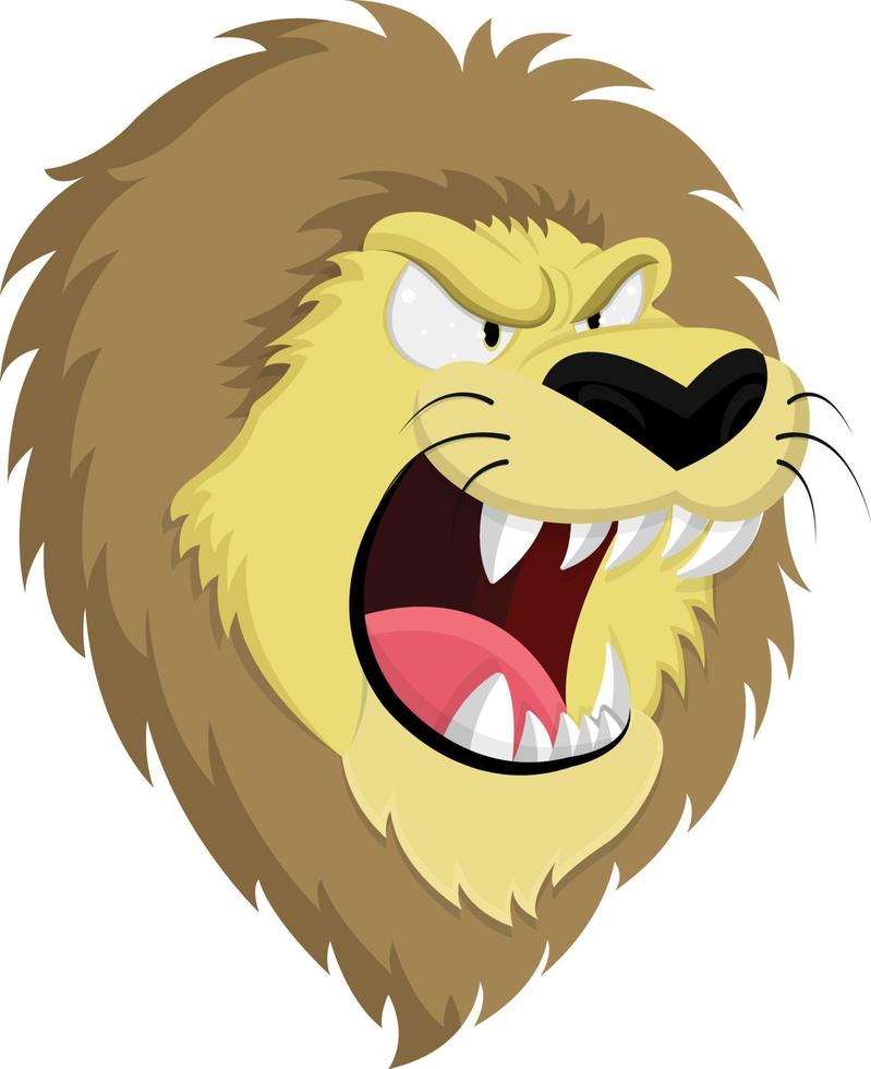 lion head in flat vector