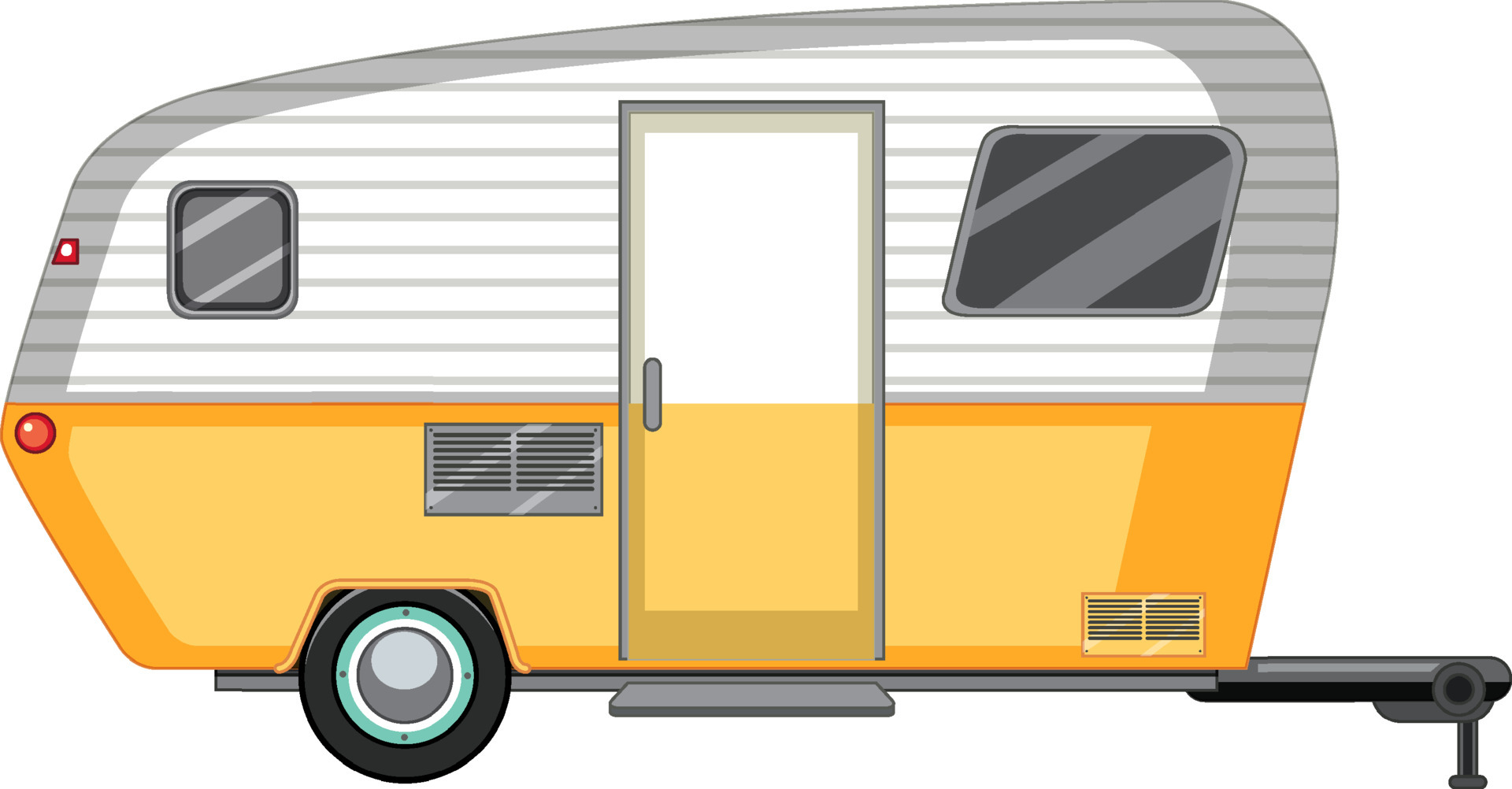 Cute caravan on white background 5358389 Vector Art at Vecteezy