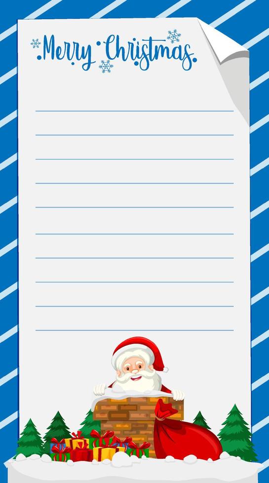 Empty paper decorated with Christmas theme vector