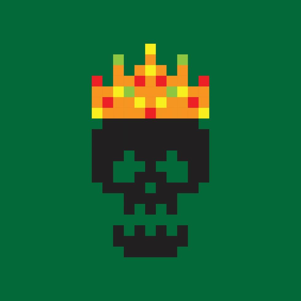 Skull Vector Pixel Illustration