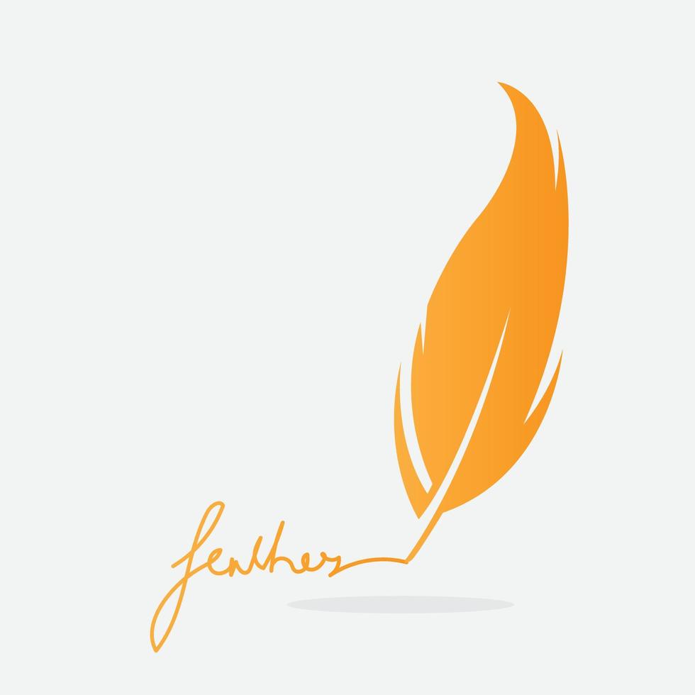 feather logo template vector icon design