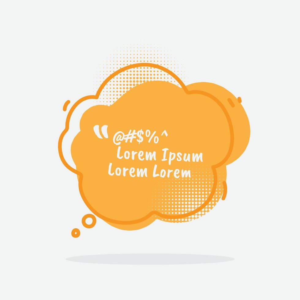 Vector of hand drawn color think and talk speech bubbles with message, greetings and dialog. Stickers. Isolated. Text Box. Message Box. Quote Box.