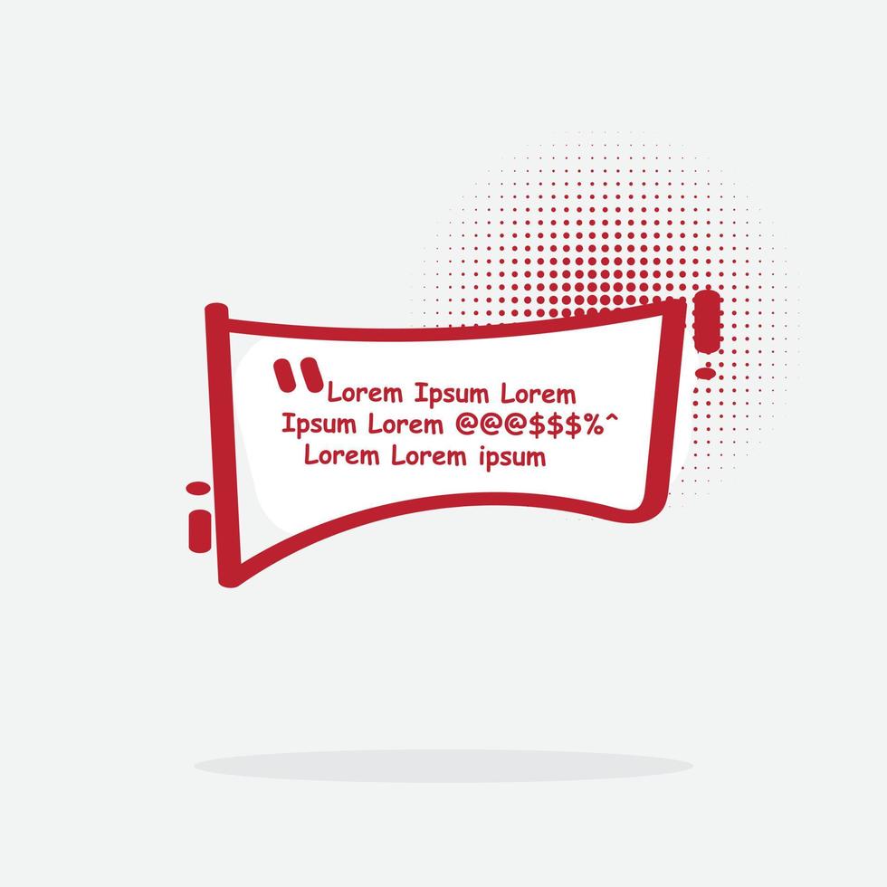 Retro cartoon speech bubble with halftone screen shadow template vector. Text Box. Talking Box. Message Box. Bubble Box. vector