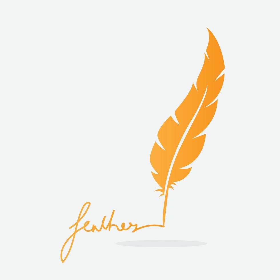 feather logo template vector icon design