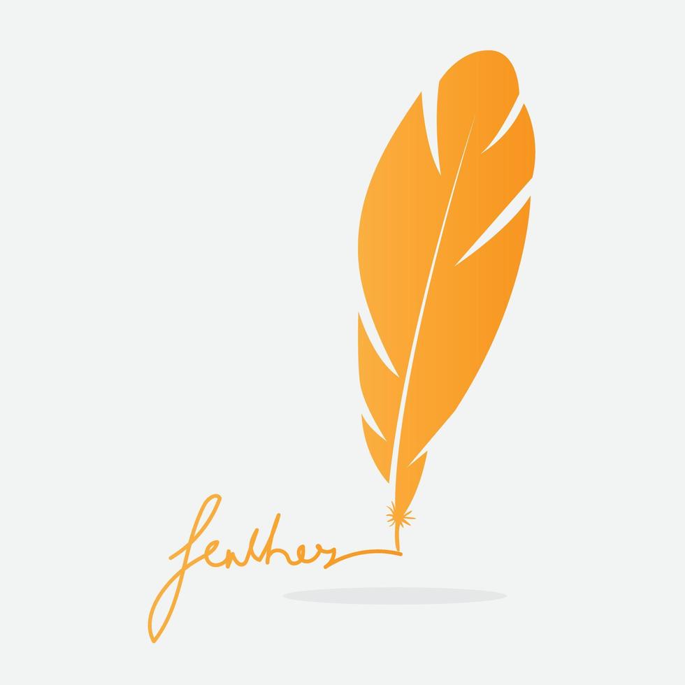 feather logo template vector icon design