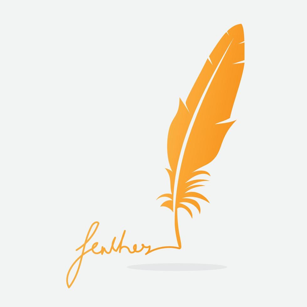 feather logo template vector icon design